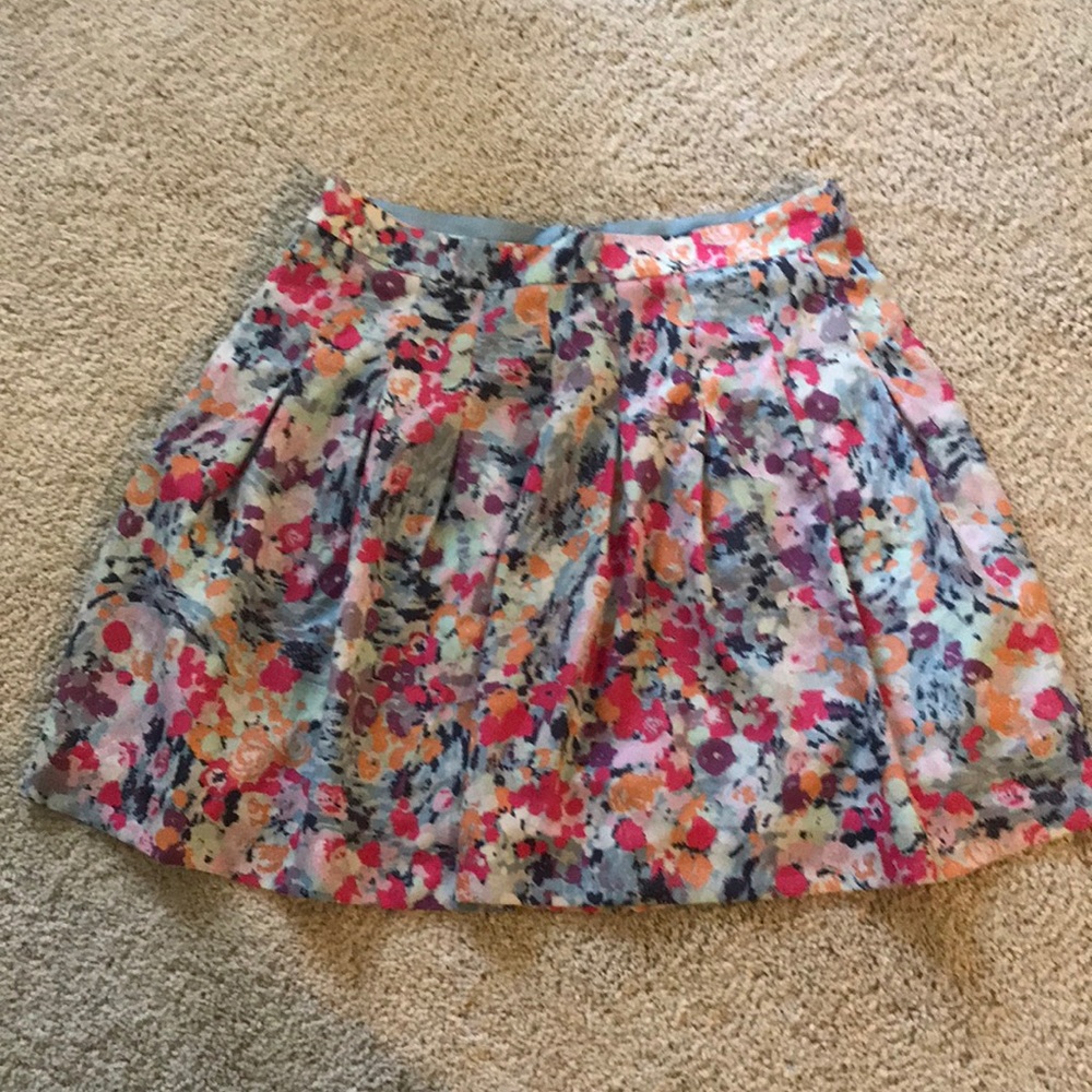 JCrew floral skater skirt 0